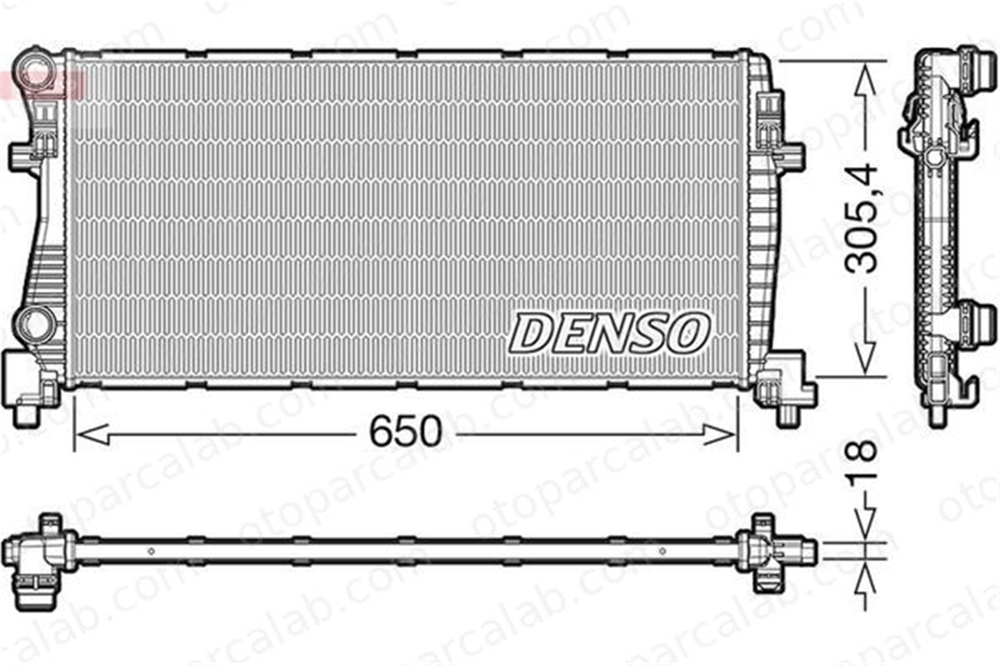 DENSO DRM02017 Su Radyatörü VW GOLF VII GOLF VII Variant 5Q0121251EC 5Q0121251EB