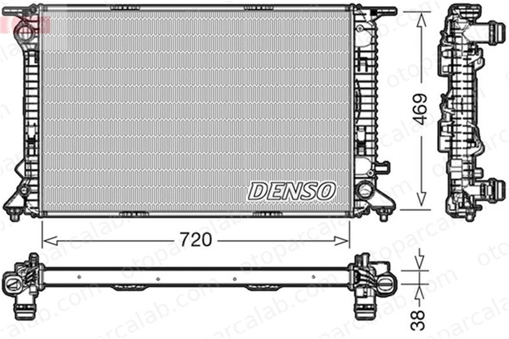 DENSO DRM02024 Su Radyatörü AUDI A6 C7 A6 C7 Avant DRM02024 8K0121251H