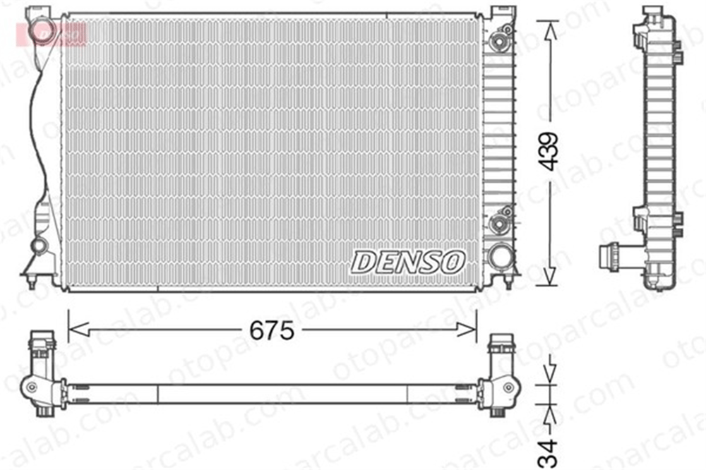 DENSO DRM02028 Su Radyatörü AUDI A6 C6 Avant A6 C6 DRM02028 4F0121251AF