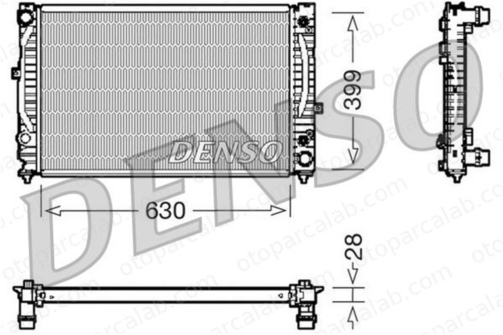 DENSO DRM02031 Su Radyatörü AUDI A6 C5 A6 C5 Avant 8D0121251L 4B0121251R