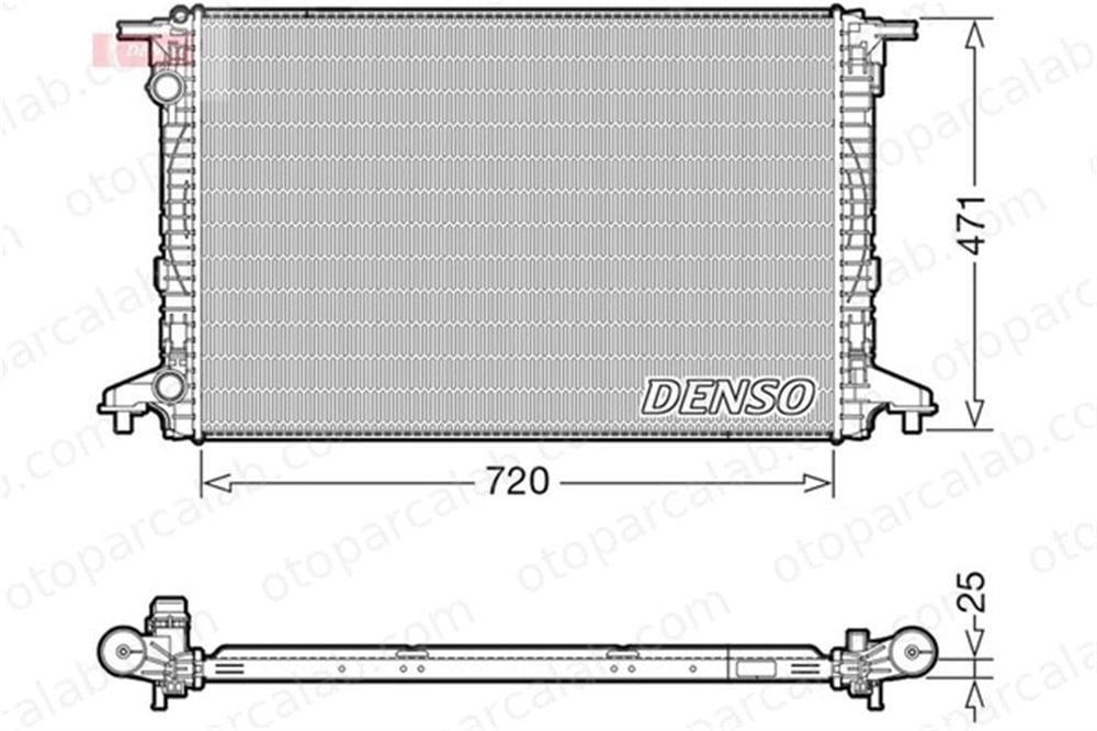 DENSO DRM02043 Su Radyatörü AUDI A4 B9 A4 B9 Avant DRM02043 80A121251D