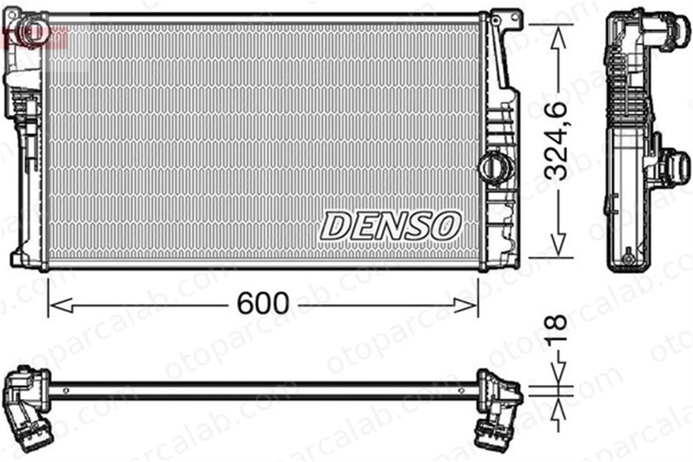 DENSO DRM05017 Su Radyatörü BMW 1 3 DRM05017 17117600511