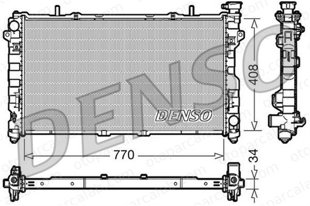 DENSO DRM06012 Su Radyatörü CHRYSLER GRAND VOYAGER V VOYAGER IV DRM06012 4677523AA