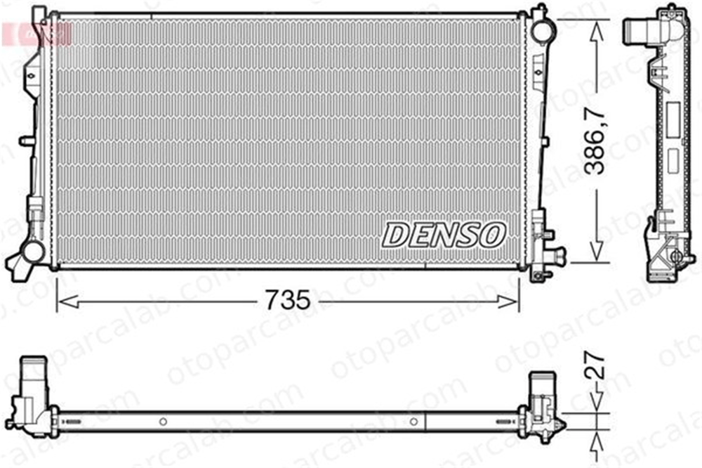 DENSO DRM06040 Su Radyatörü CHRYSLER VOYAGER IV DRM06040 K05142488AA