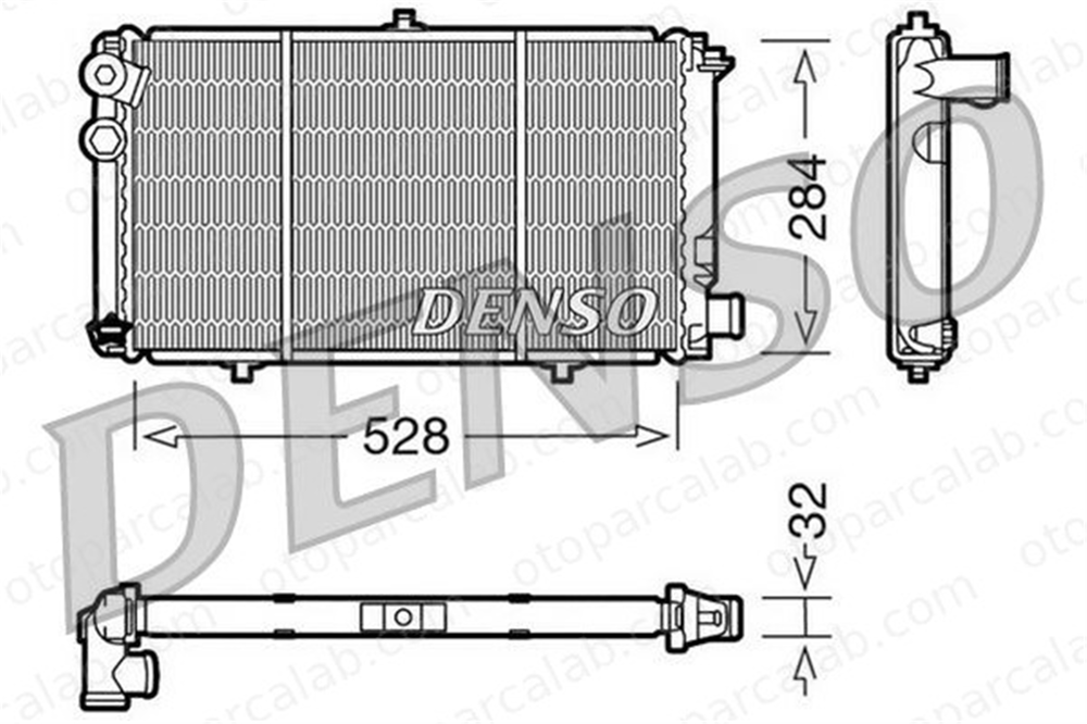 DENSO DRM07001 Su Radyatörü CITROËN C15 Kasa/büyük limuzin VISA DRM07001 95593182