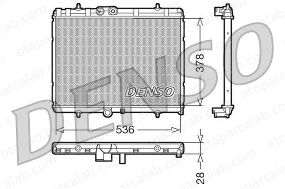 DENSO DRM07015 Su Radyatörü PEUGEOT 307 Break CITROËN C4 Coupe DRM07015 1330G9