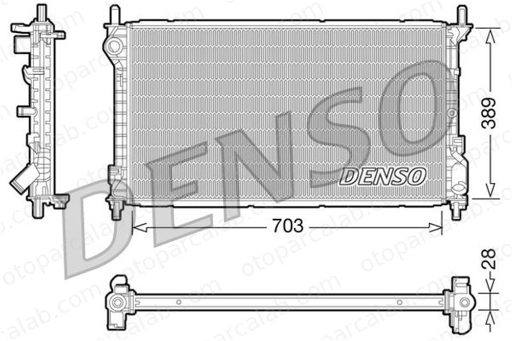 DENSO DRM10109 Su Radyatörü FORD TOURNEO CONNECT TRANSIT CONNECT DRM10109 1365996