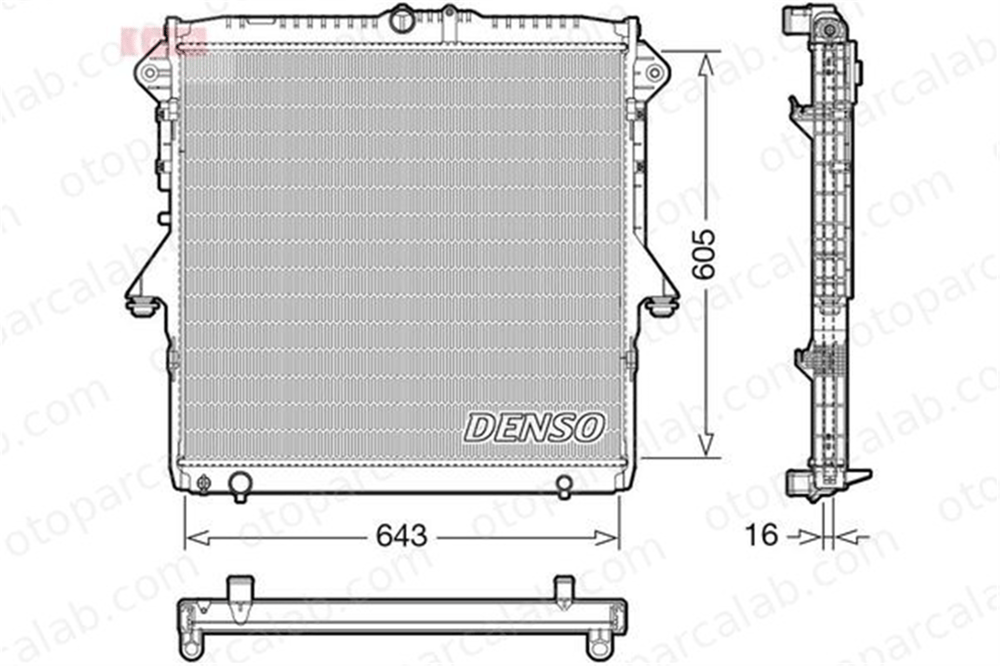 DENSO DRM10118 Su Radyatörü FORD RANGER DRM10118 2036071