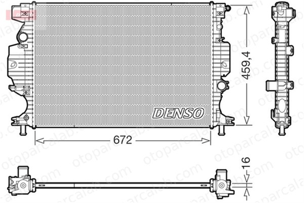 DENSO DRM10121 Su Radyatörü FORD MONDEO V Turnier MONDEO V Hatchback DRM10121 2066575