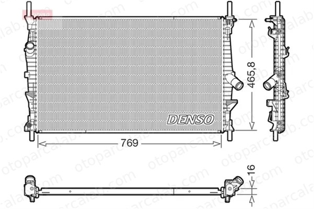 DENSO DRM10124 Su Radyatörü FORD TRANSIT V363 Panelvan/Van TRANSIT V363 Platform şasi DRM10124 1771533