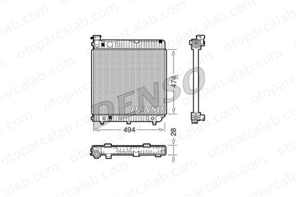 DENSO DRM17002 Su Radyatörü MERCEDES-BENZ T1 Panelvan/Van T1 Platform şasi DRM17002 6015005503