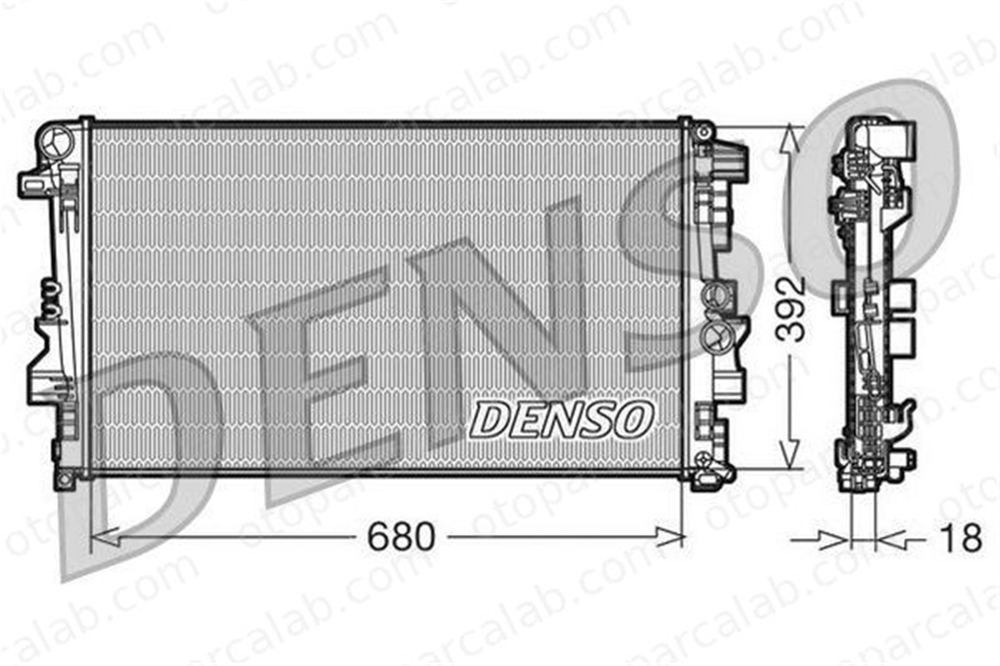 DENSO DRM17012 Su Radyatörü MERCEDES-BENZ VITO Minibüs/Otobüs VITO / MIXTO Panelvan/Van DRM17012 6395010401