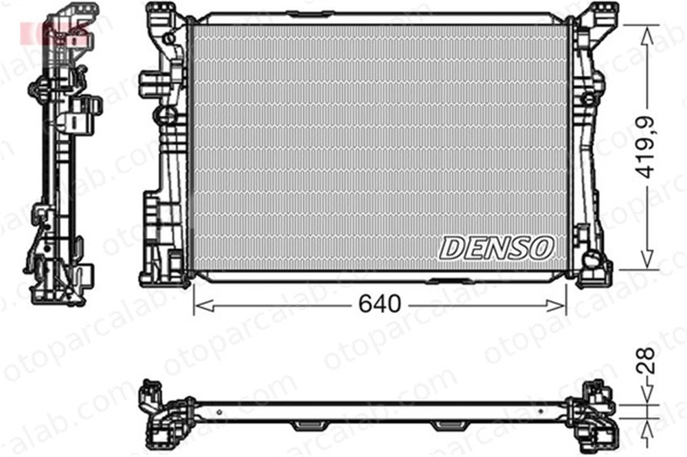 DENSO DRM17097 Su Radyatörü MERCEDES-BENZ A-SERISI B-SERISI Sports Tourer DRM17097 2465001303