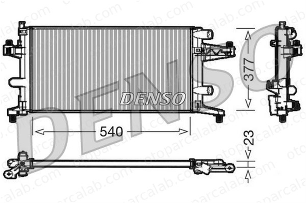 DENSO DRM20040 Su Radyatörü OPEL CORSA C Kasa/eğik arka COMBO Kasa/büyük limuzin DRM20040 1300236