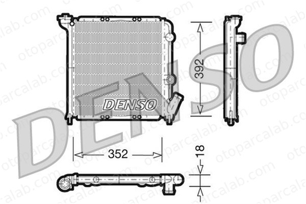 DENSO DRM23026 Su Radyatörü RENAULT SUPER 5 11 DRM23026 7700773968