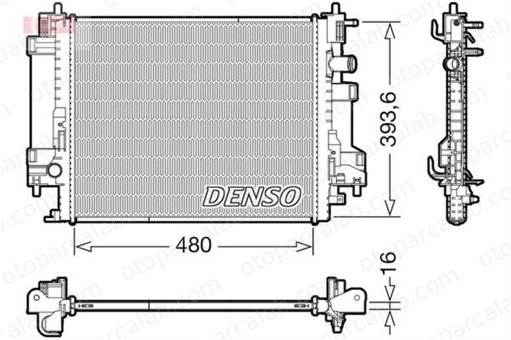 DENSO DRM23117 Su Radyatörü RENAULT TWINGO III SMART FORFOUR Hatchback DRM23117 4535000003