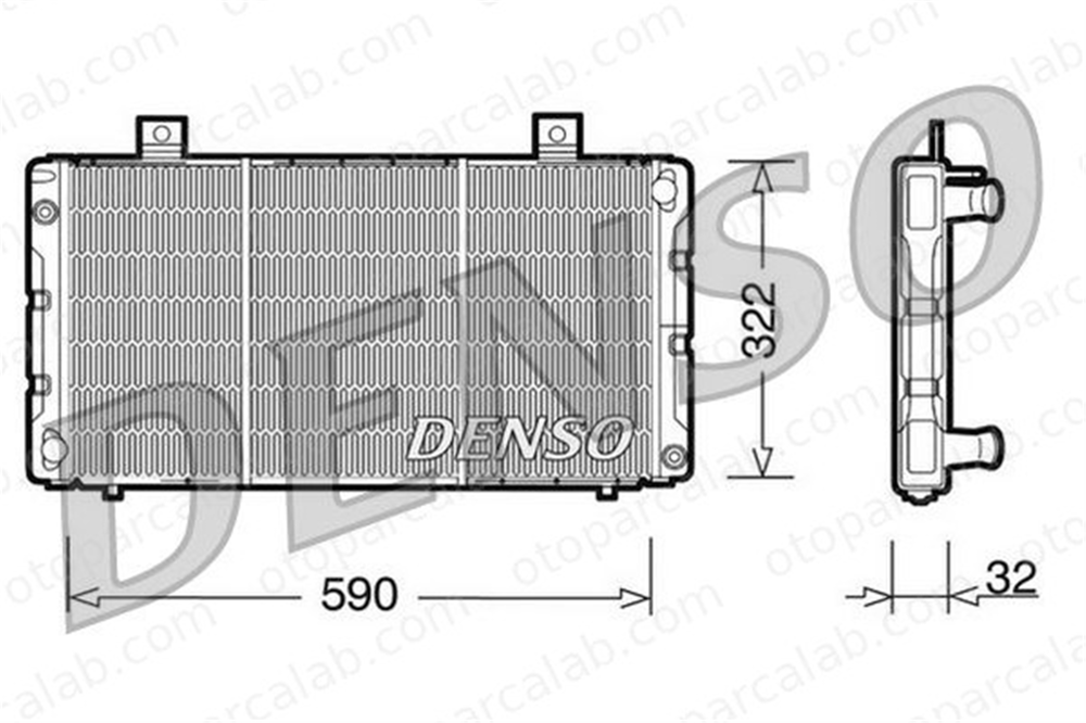 DENSO DRM25003 Su Radyatörü SAAB 900 I 900 I Combi Coupe DRM25003 7541055