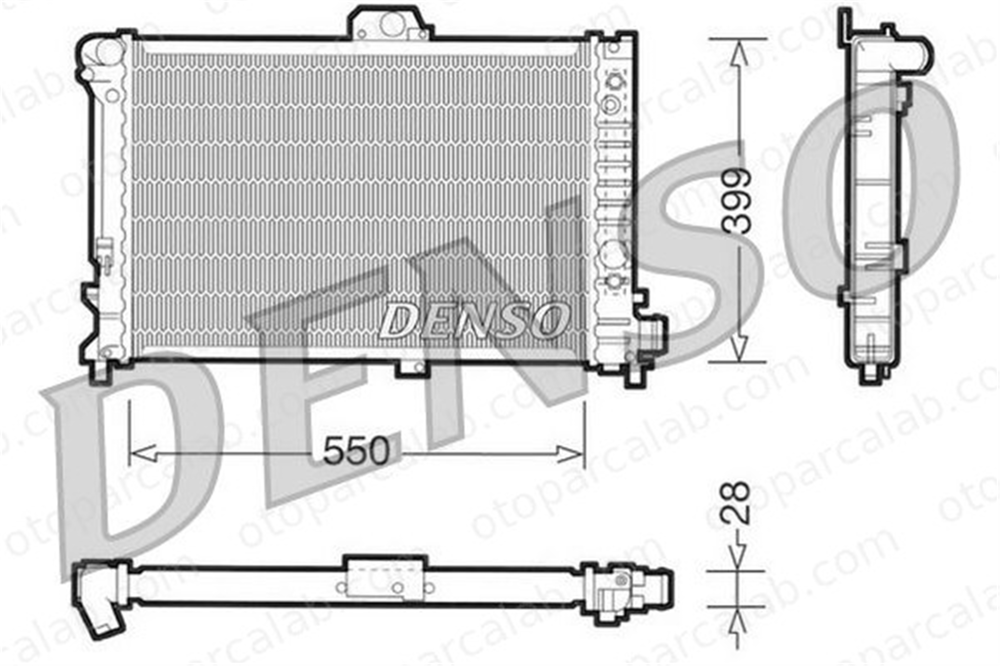 DENSO DRM25007 Su Radyatörü SAAB 9000 Hatchback 9000 DRM25007 7550098