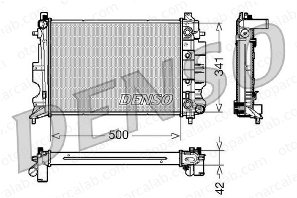 DENSO DRM25012 Su Radyatörü SAAB 9-3 9-3 Cabriolet DRM25012 4257794