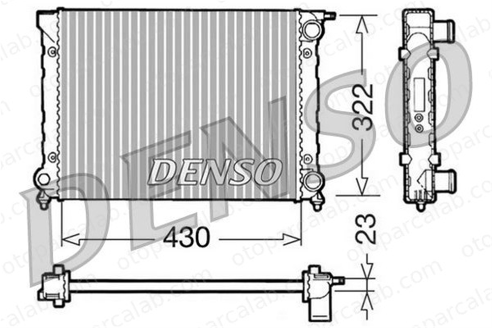 DENSO DRM32004 Su Radyatörü VW SCIROCCO GOLF I Cabriolet DRM32004 191121253D