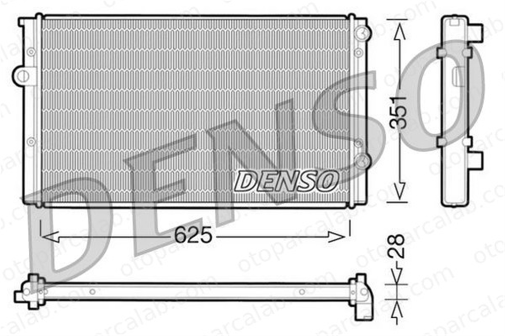 DENSO DRM32008 Su Radyatörü VW GOLF III GOLF III Variant DRM32008 1H0121253BC