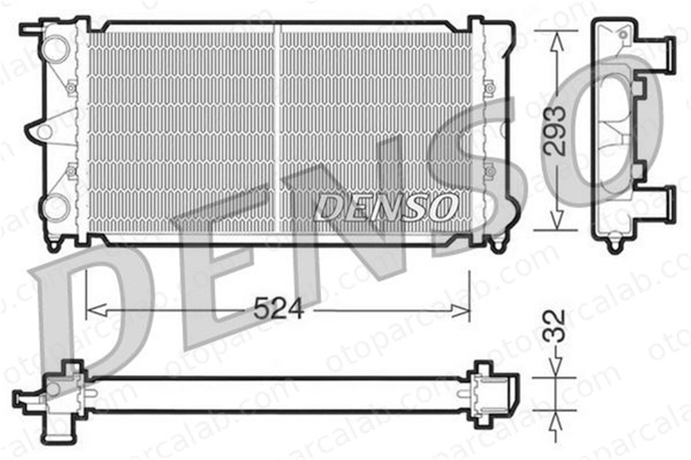 DENSO DRM32020 Su Radyatörü VW PASSAT B2 Variant PASSAT B2 DRM32020 321121245T