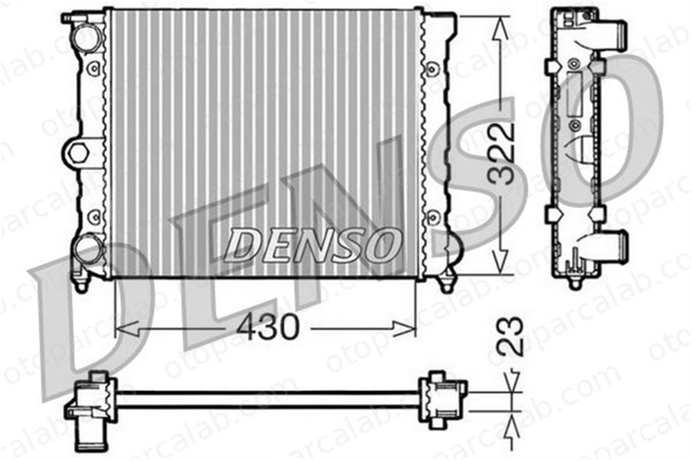 DENSO DRM32022 Su Radyatörü VW PASSAT B2 Variant PASSAT B2 DRM32022 171121253CF