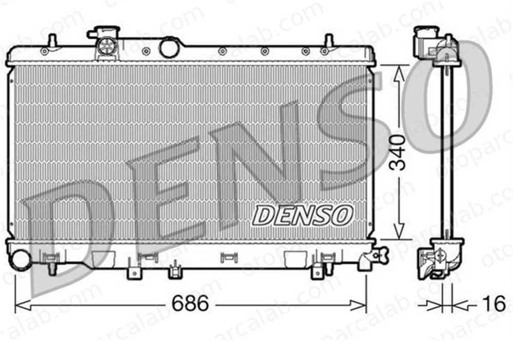 DENSO DRM36006 Su Radyatörü SUBARU IMPREZA Station wagon IMPREZA Sedan DRM36006 45111FE080