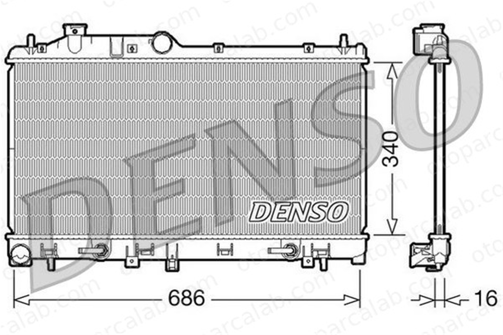 DENSO DRM36008 Su Radyatörü SUBARU LEGACY IV Station wagon IMPREZA Hatchback DRM36008 45111AG000