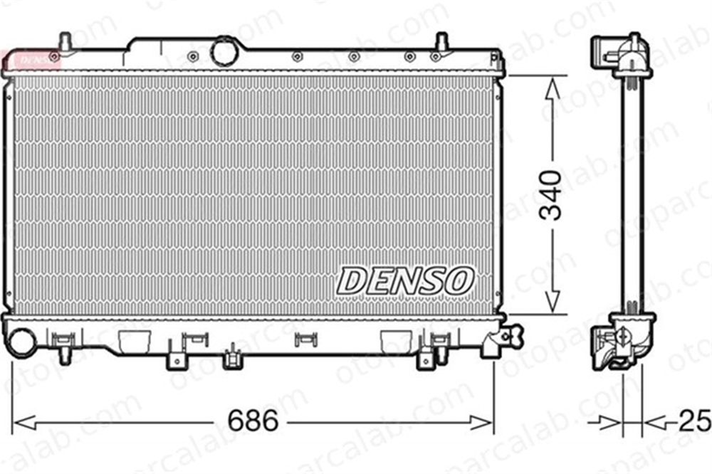 DENSO DRM36019 Su Radyatörü SUBARU IMPREZA Sedan IMPREZA Station wagon DRM36019 45111FE000