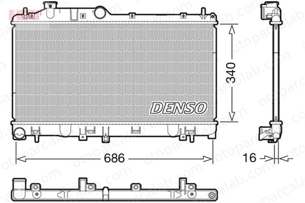 DENSO DRM36025 Su Radyatörü SUBARU IMPREZA Hatchback DRM36025 45119FG030