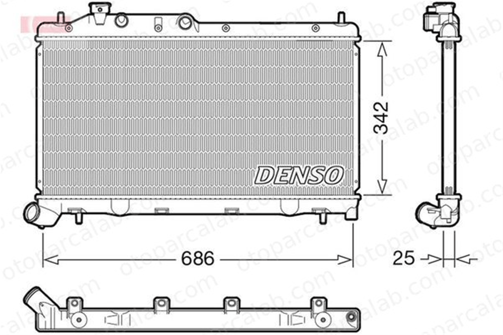 DENSO DRM36026 Su Radyatörü SUBARU OUTBACK FORESTER DRM36026 45119AG080
