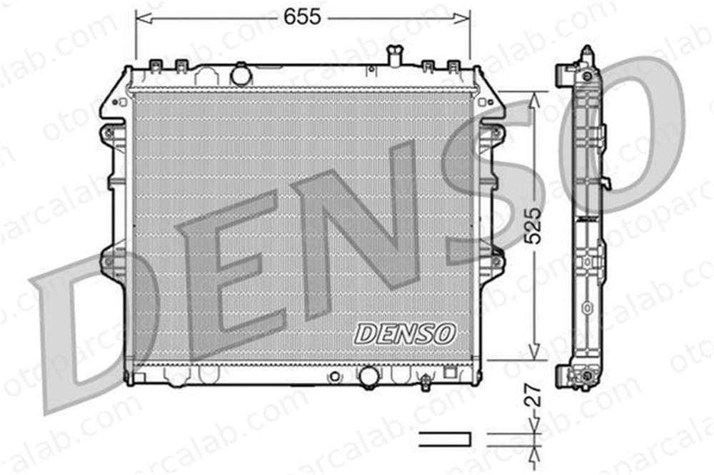 DENSO DRM50039 Su Radyatörü TOYOTA HILUX VII Pick-up DRM50039 164000L250