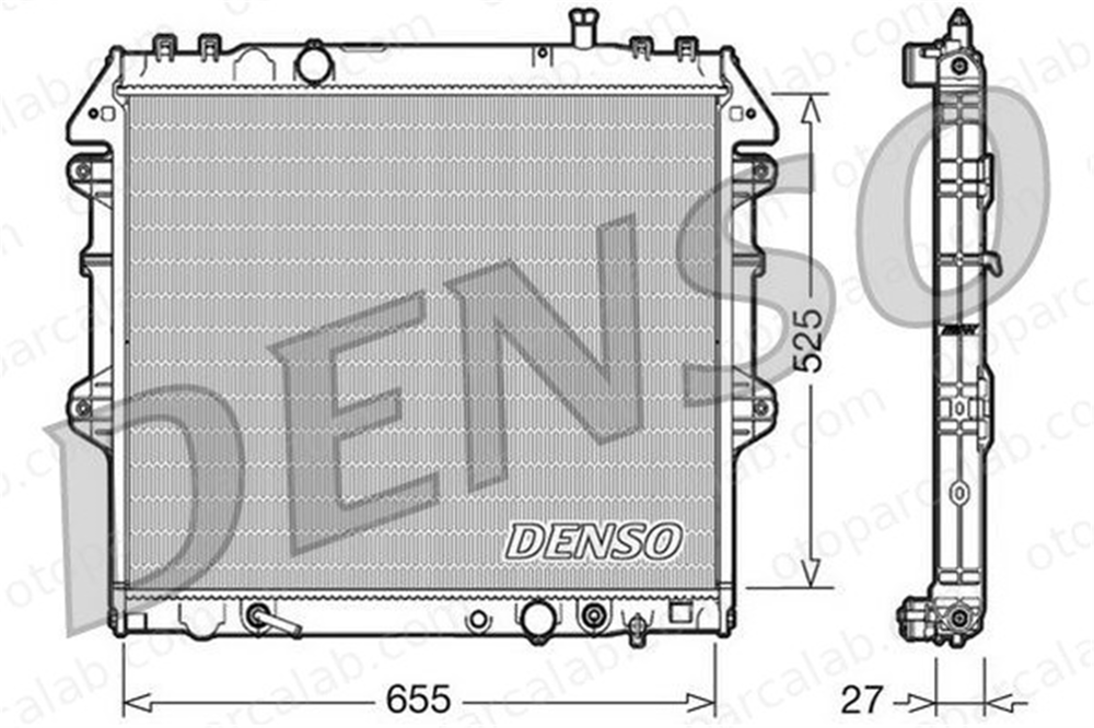 DENSO DRM50045 Su Radyatörü TOYOTA HILUX VII Pick-up DRM50045 164000L150