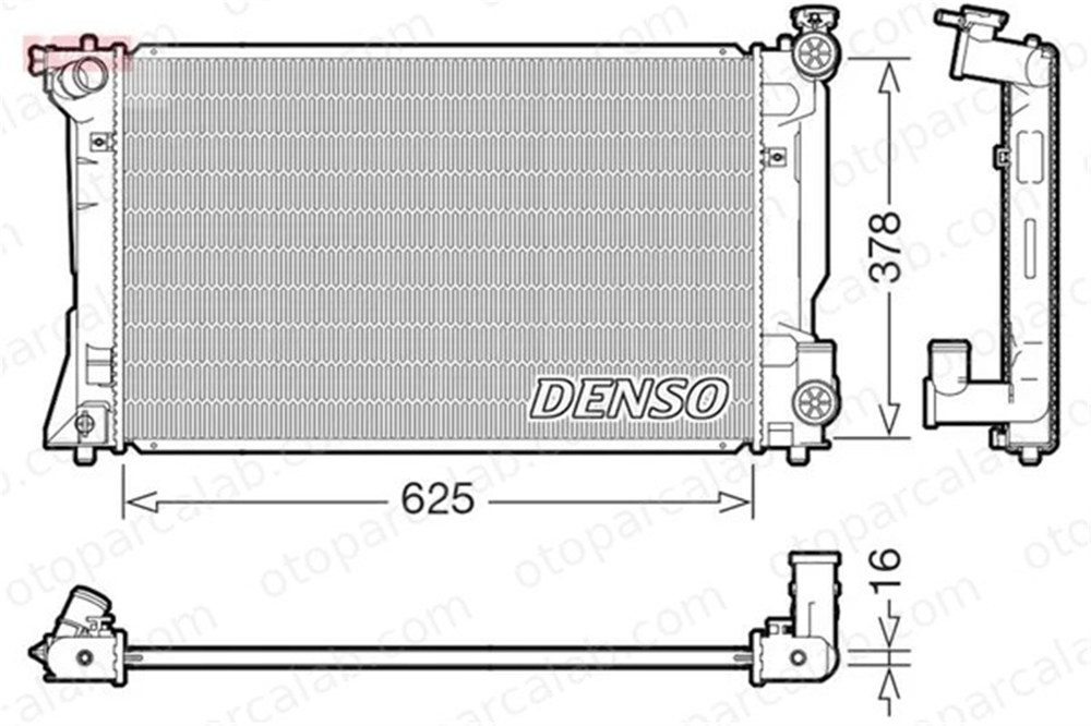 DENSO DRM50118 Su Radyatörü TOYOTA AVENSIS AVENSIS Sedan DRM50118 164000H110