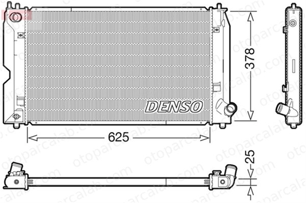 DENSO DRM50119 Su Radyatörü TOYOTA COROLLA COROLLA Sedan DRM50119 164000N030