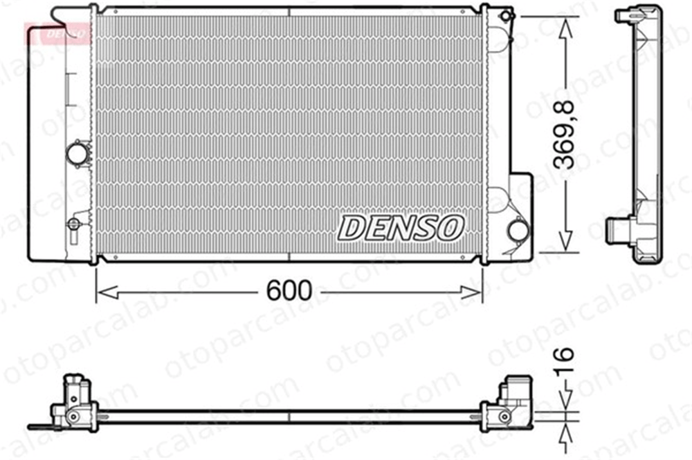 DENSO DRM50126 Su Radyatörü TOYOTA AURIS COROLLA Sedan 164000D400 164000D410