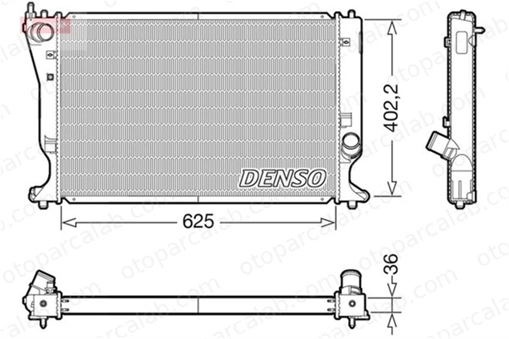DENSO DRM50132 Su Radyatörü TOYOTA AVENSIS Sedan AVENSIS Station wagon DRM50132 164000R011