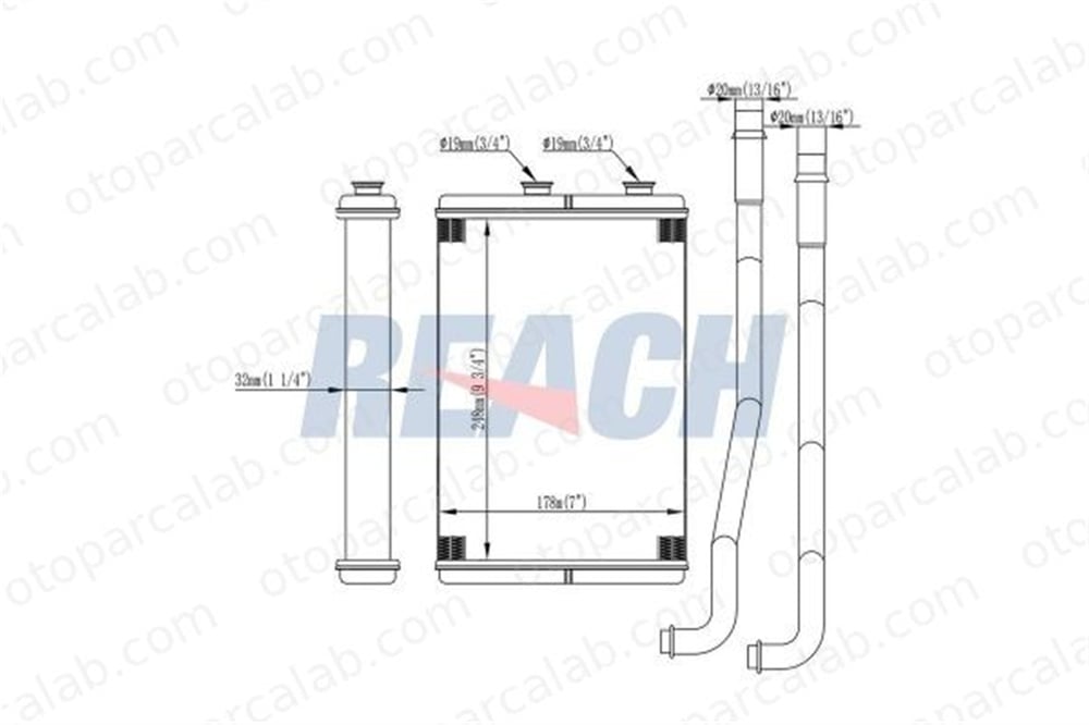 DENSO DRR07003 Kalorifer Radyatörü CITROËN C8 FIAT ULYSSE 9464420380 6448K8
