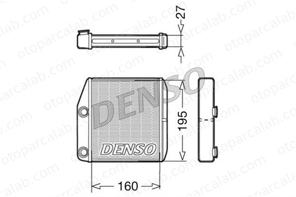 DENSO DRR09075 Kalorifer Radyatörü OPEL CORSA D FIAT GRANDE PUNTO 77363898 77365032