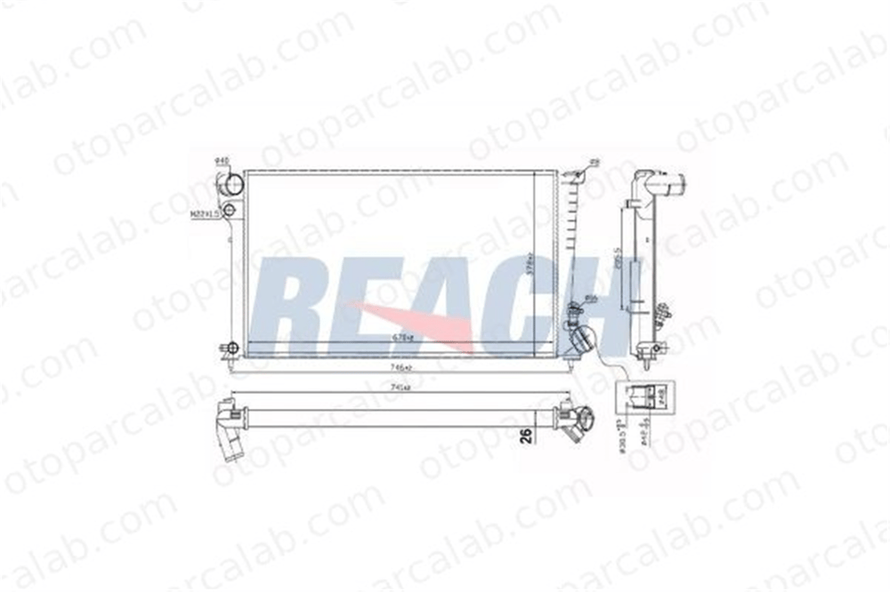 ELITCAR R282 Su Radyatörü ELİTCAR R282 CITROËN XSARA XSARA Break 1331FG 133042