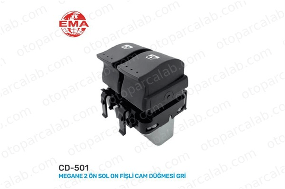 EMA MFK CD501 Cam Açma Düğmesi Ön Sol EMA-MFK CD501 RENAULT SCÉNIC II ESPACE IV 8200315042 8200015088