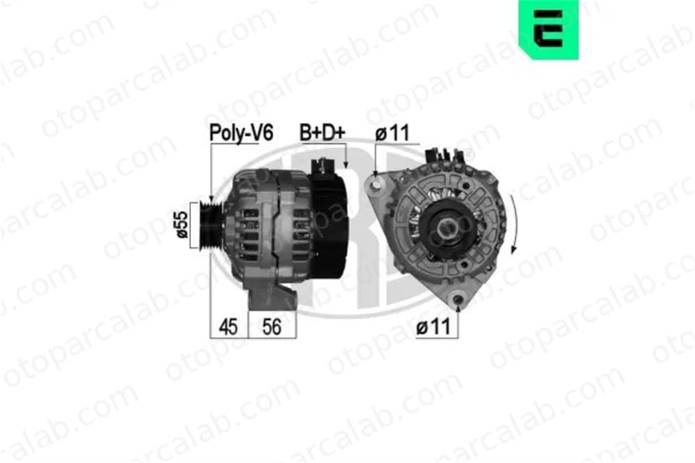 ERA 209063A Alternatör CITROËN XANTIA XANTIA Break 5705W4 5705S2
