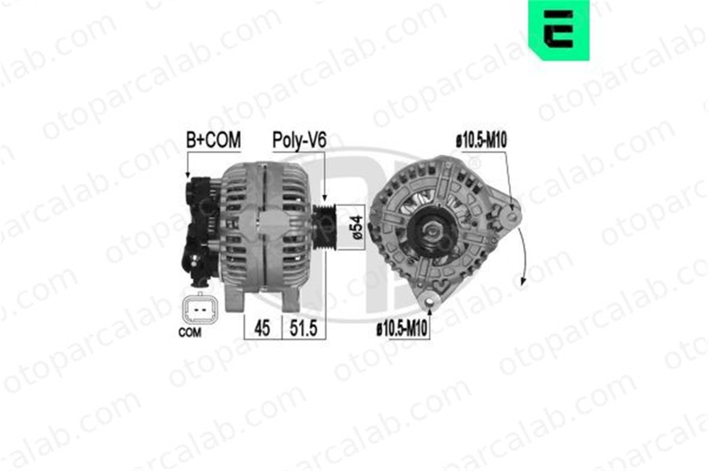 ERA 209099A Alternatör PEUGEOT 407 CITROËN C4 I 5702000000000 5702E9