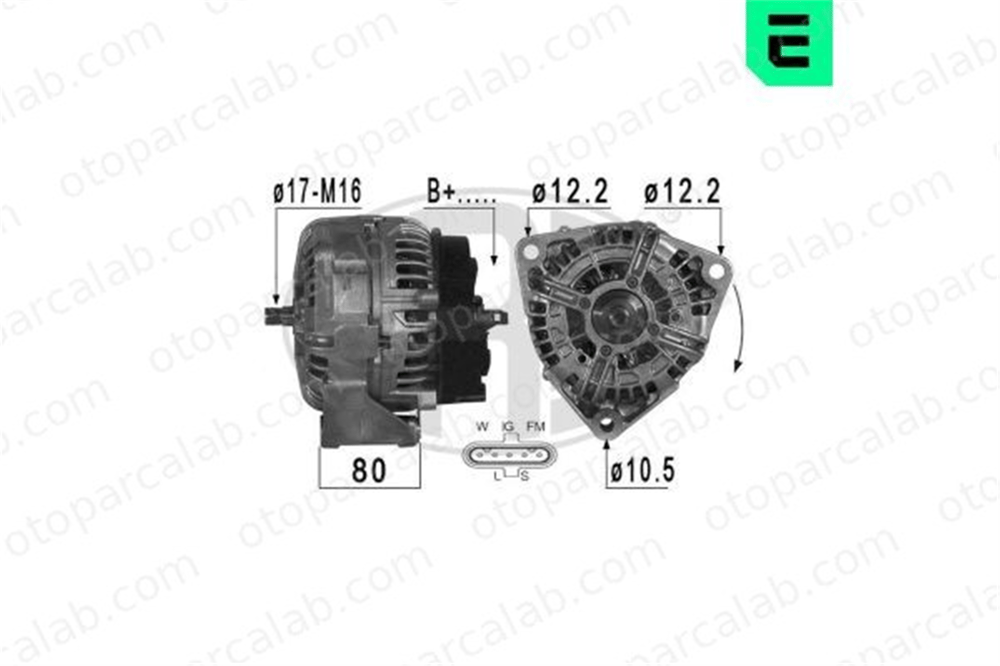 ERA 209122 Alternatör MERCEDES-BENZ AROCS ACTROS MP4 / MP5 A013154790280 13154790280