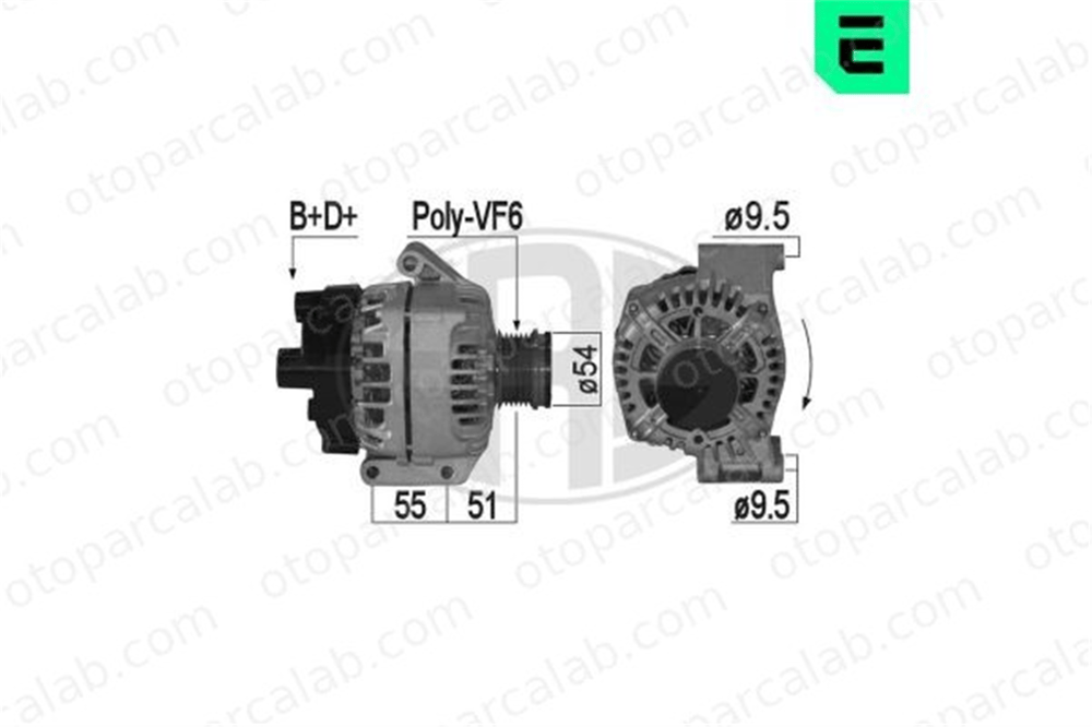 ERA 209225A Alternatör FIAT DOBLO Cargo PANDA 51944878 1608858080