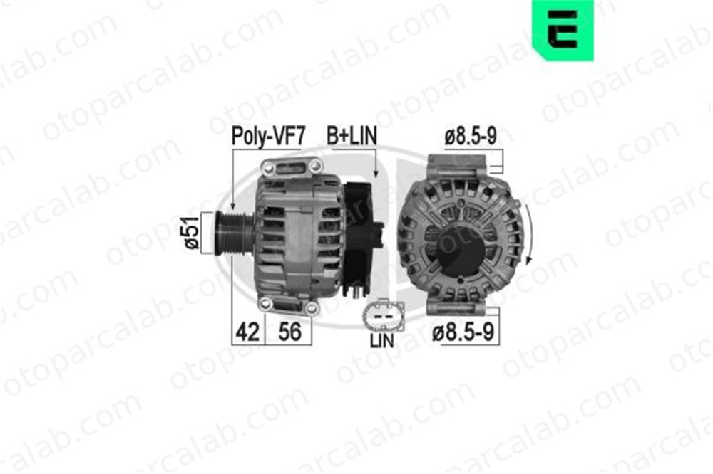 ERA 209238A Alternatör MERCEDES-BENZ SPRINTER 3,5-t Panelvan/Van SPRINTER 3,5-t Platform şasi 6421540802 A6421540802