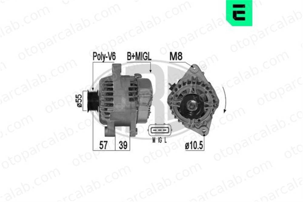 ERA 209304A Alternatör TOYOTA YARIS 270600J020 270600J040