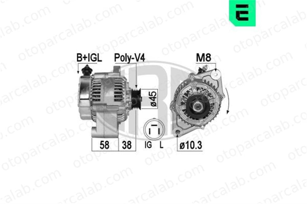 ERA 209342A Alternatör DAIHATSU CHARADE IV CHARADE III 2706087714000 2706087608000