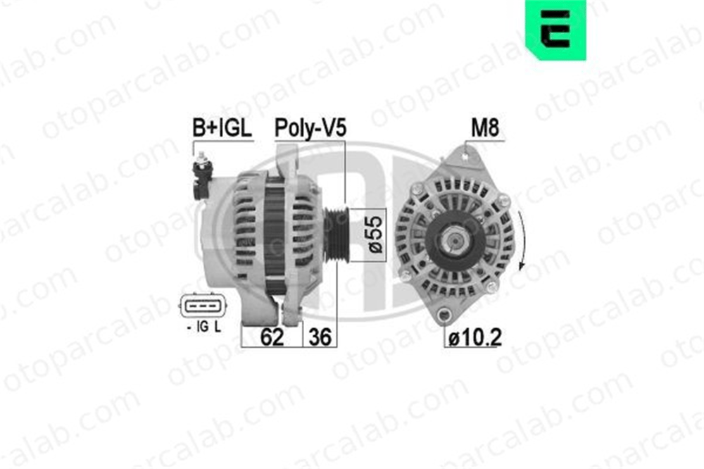 ERA 209353A Alternatör SUZUKI SX4 OPEL AGILA A005TB1292 A005TB1292AE